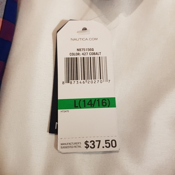 Nautica boys size 14/16 checkered shirt stretch button down NEW - Picture 7 of 7